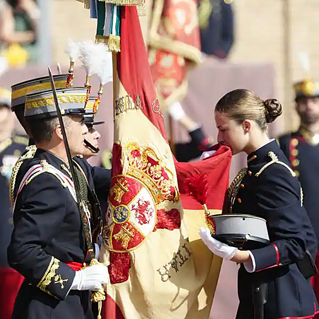 La princesa Leonor en su jura de bandera, el pasado 7 de octubre.