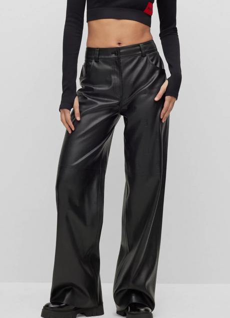 Imagen - Pantalones de piel de cintura alta de Hugo Boss, 199,95 euros.