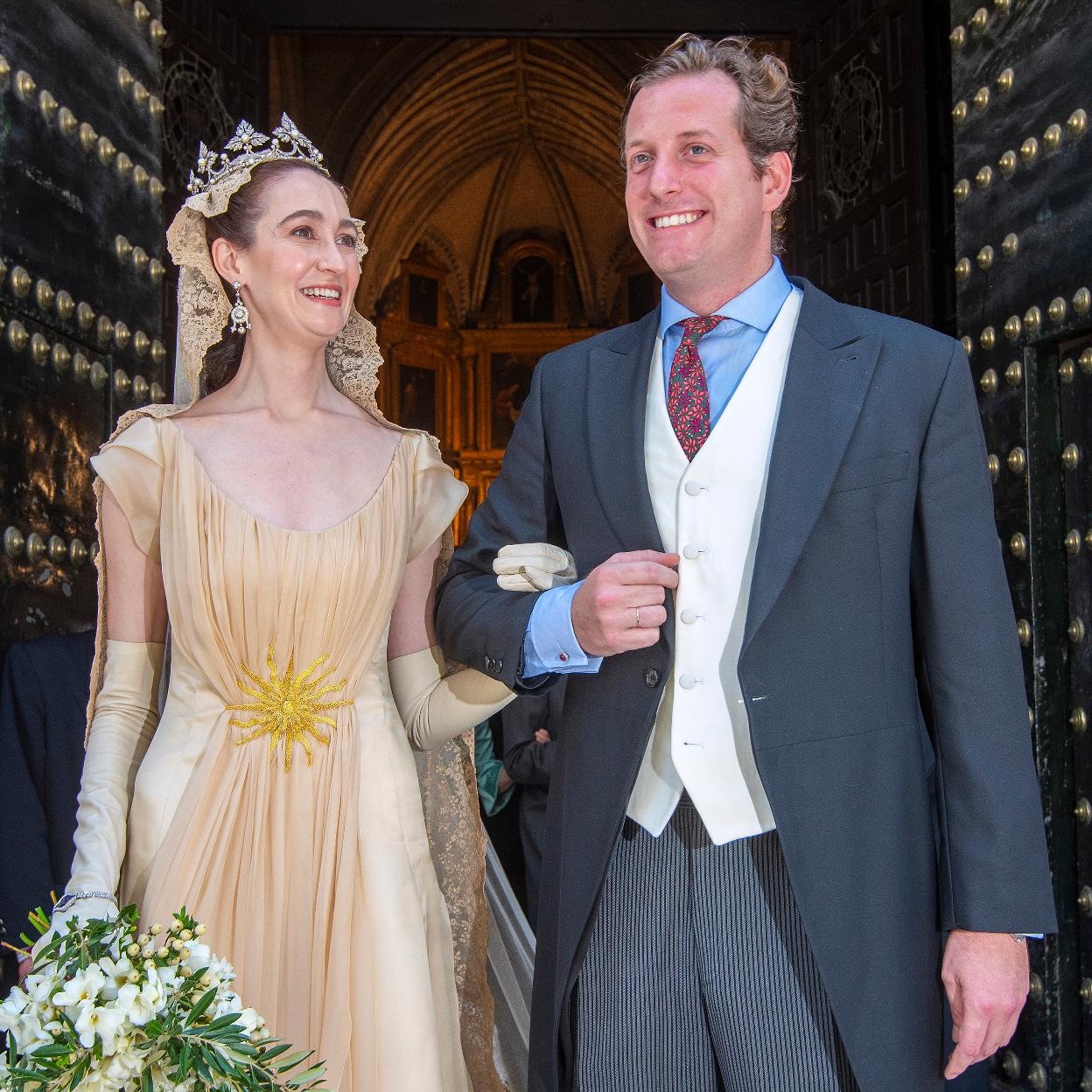 Sol Medina y Pedro Domínguez-Manjón Toro, el día de su boda. 