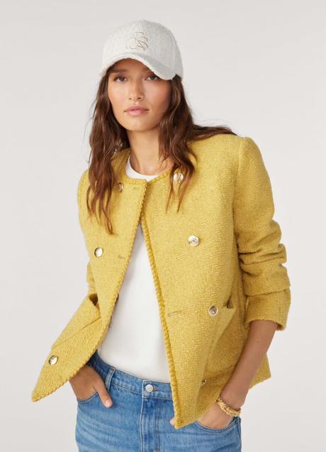 Imagen - Chaqueta tweed en color amarillo de Ba&sh. Foto: Ba&sh.