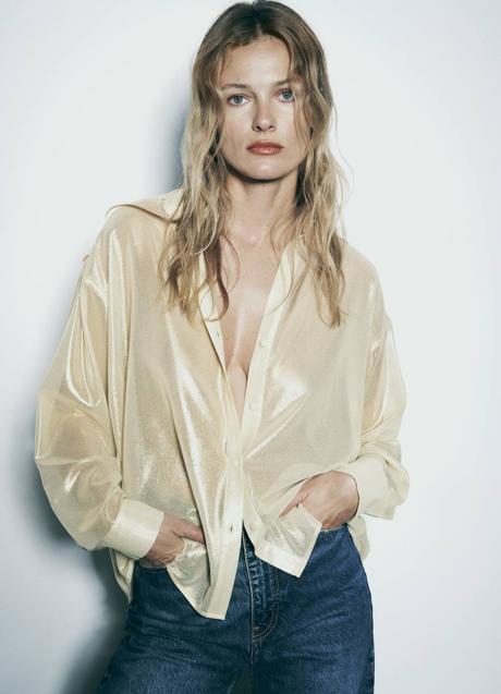 Imagen - Camisa semitransparente en efecto metalizado