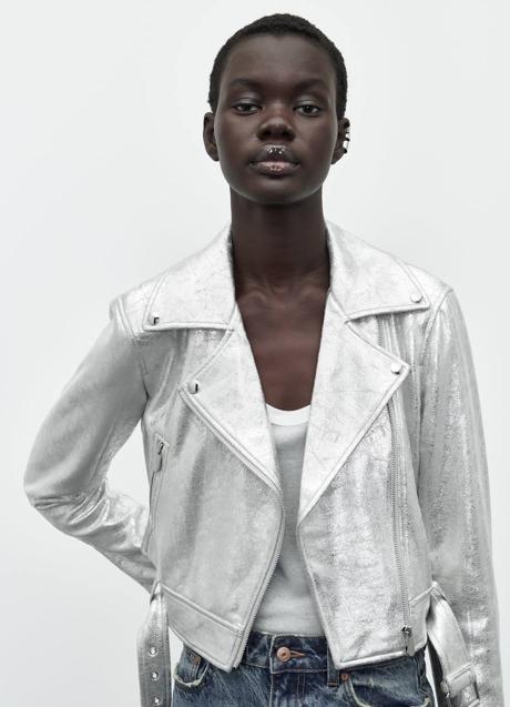 Imagen - Cazadora biker metalizada