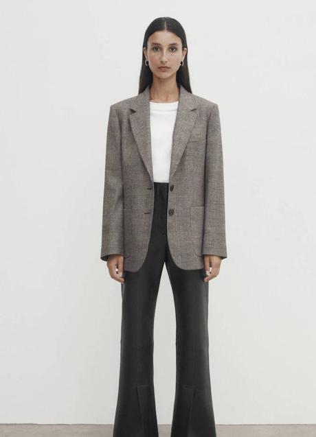 Imagen - Americana de mujer con estampado de cuadros de Massimo Dutti