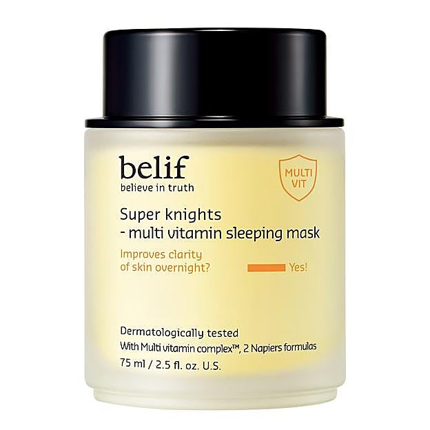 Mascarilla de noche multivitamínica de Belief.