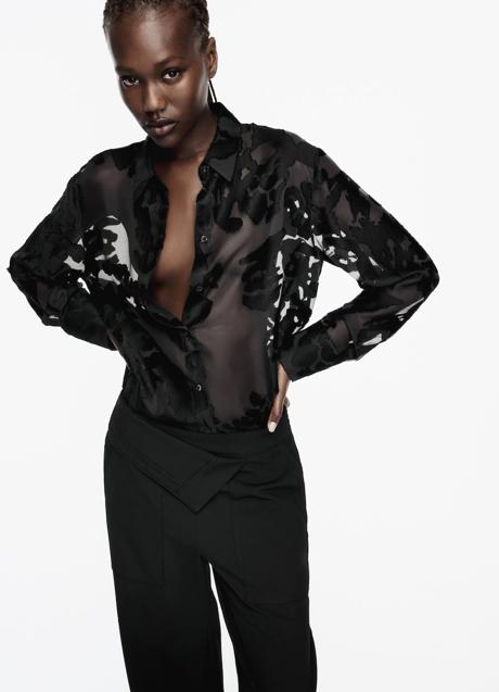 Imagen - Camisa semitransparente en negro