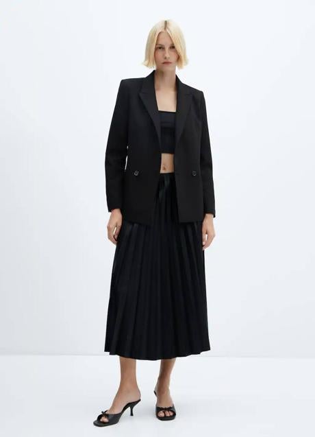 Imagen - Falda de cuero midi plisada