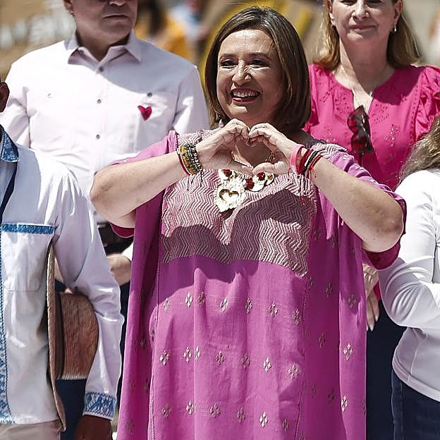 La candidata del bloque conservador Xóchitl Gálvez. 