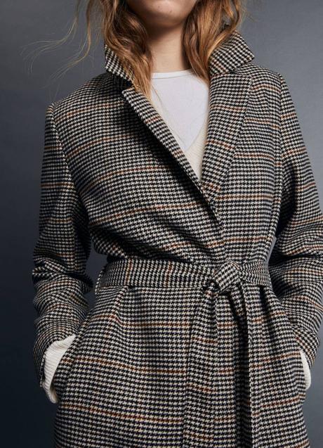 Imagen - Abrigo estilo batín con estampado de cuadros