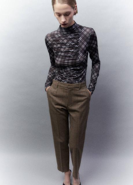 Imagen - Pantalones con estampado de cuadros tipo chino