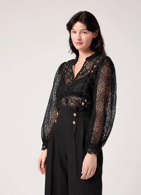 Imagen - Camisa de encaje transparente