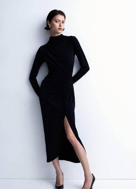 Imagen - Vestido drapeado con abertura