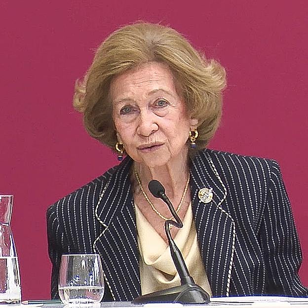 La reina Sofía durante su discurso.