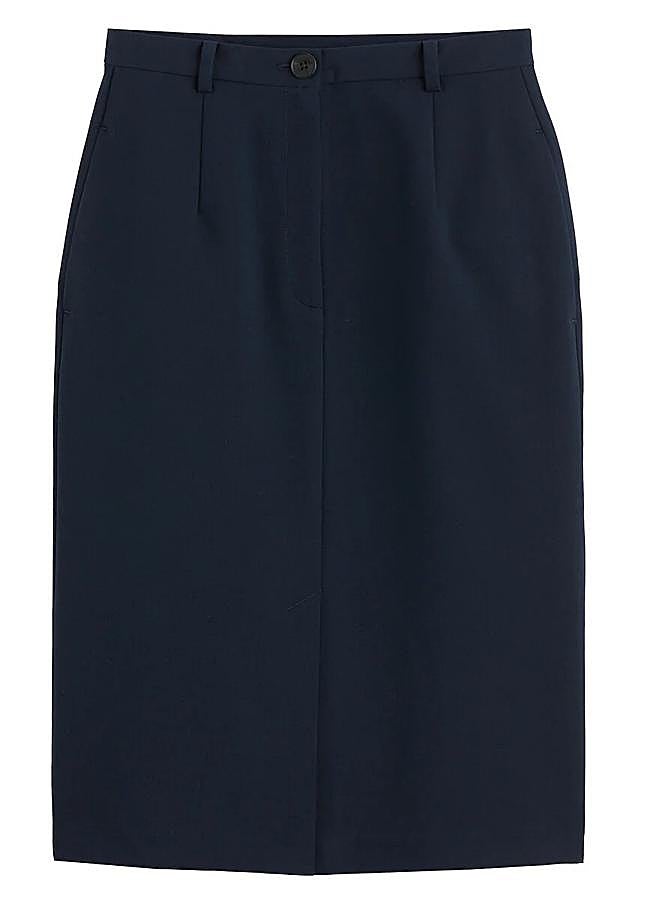 Imagen - Falda de tubo azul marino de La Redoute, 24,99 euros.