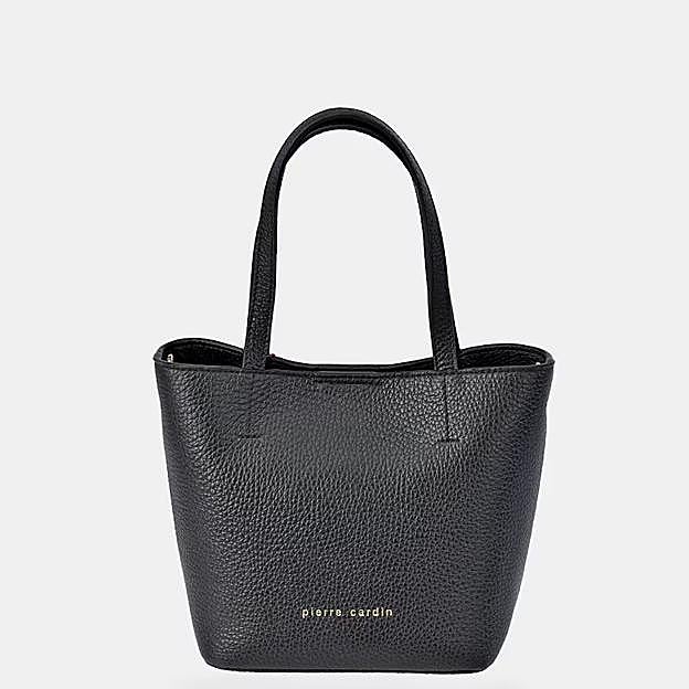 Bolso mini en negro de Pierre Cardin.