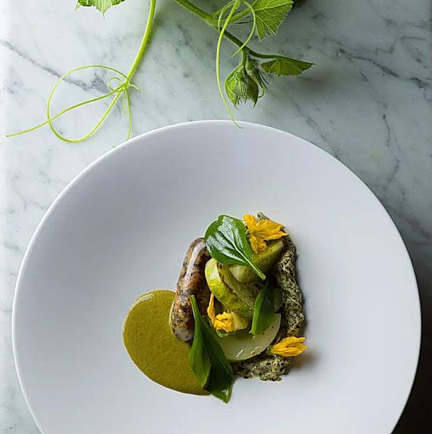 Uno de los exquisitos platos del chef Romain Meder. 