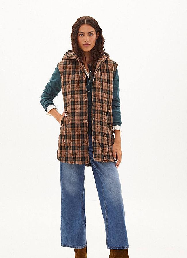 Imagen - Chaleco acolchado con estampado de cuadros