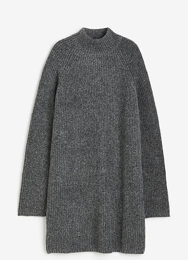 Imagen - Vestido gris de lana de H&M, 37,99 euros.
