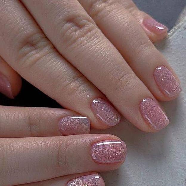 Uñas glitter estilo rich girl