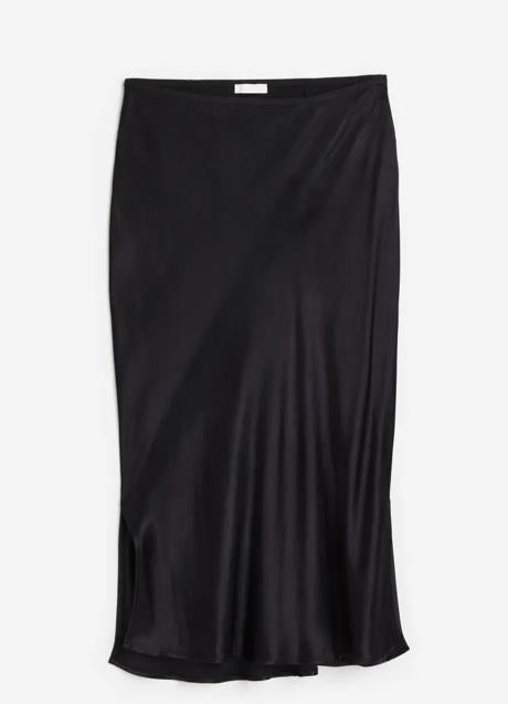 Imagen - Falda negra satinada de H&M (19,99 euros)