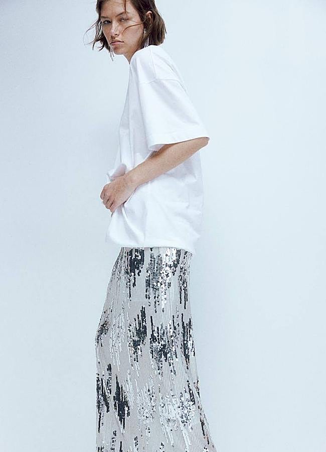 Imagen - Falda de lentejuelas metalizada