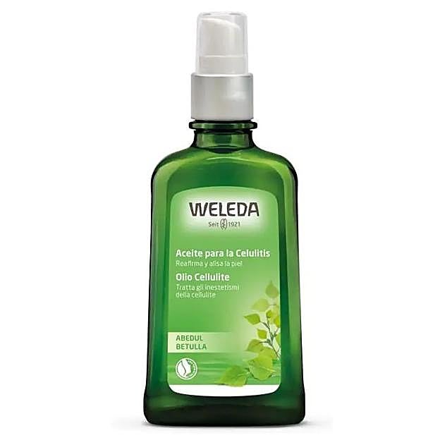 Aceite de Abedul de Weleda anticelulítico.