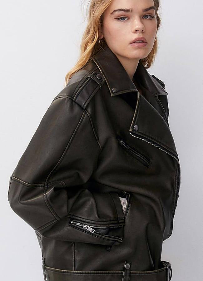 Imagen - Chaqueta biker efecto cuero