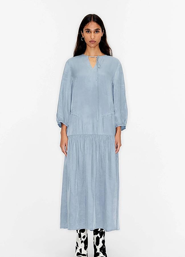 Imagen - Vestido largo fluido azul de Bimba y Lola