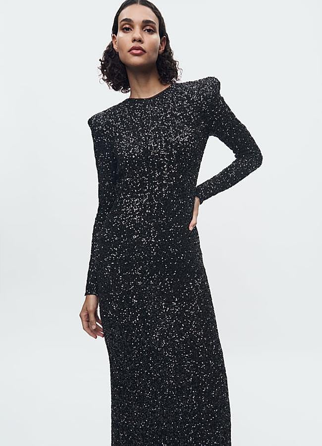 Imagen - Vestido de lentejuelas con hombreras de Zara Woman Collection