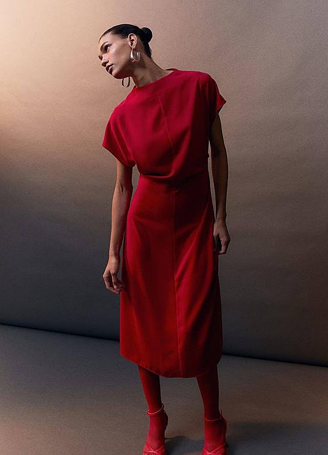 Imagen - Vestido rojo con manga japonesa de H&M