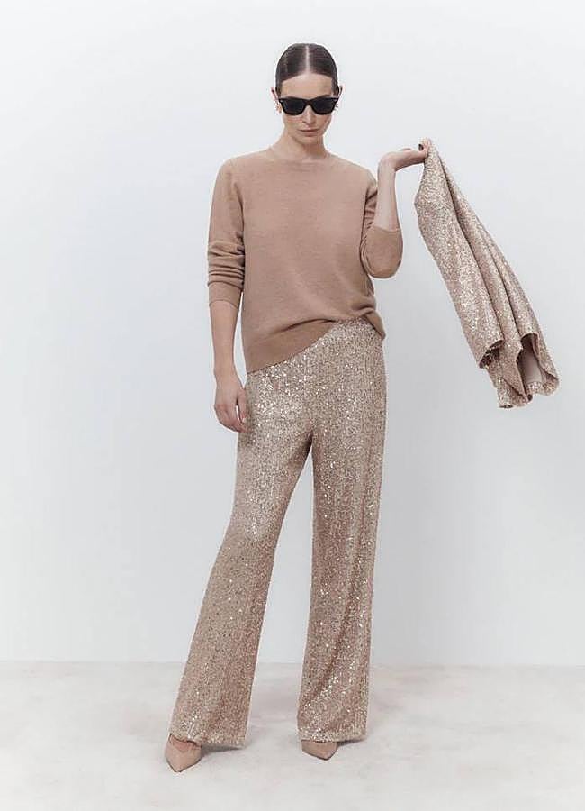 Imagen - Pantalón de lentejuelas dorado