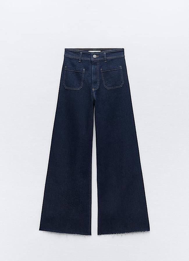 Imagen - Vaqueros wide leg de tiro alto de Zara. Foto: Zara.
