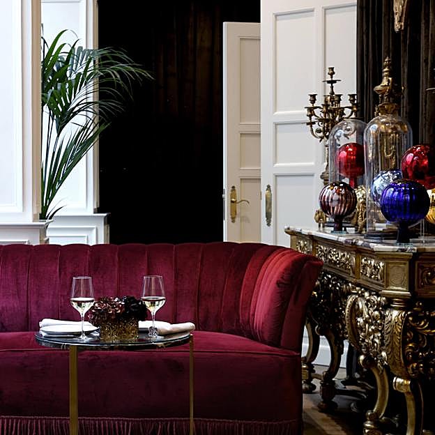 Imagen principal - Arriba, el hotel Palacio de los Duques. Abajo, el paio del Hotel Orfila y uno de los platos de Mario Sandoval. 