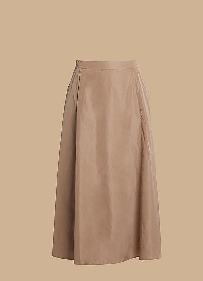 Imagen - Falda acampanada marrón de Marina Rinaldi, 269 euros.