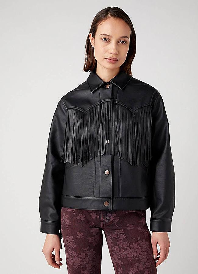 Imagen - Cazadora efecto piel con flecos