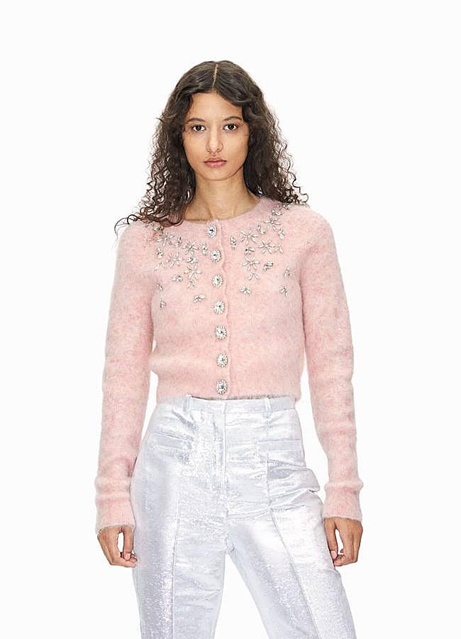 Imagen - Cárdigan joya efecto pelo con cristales