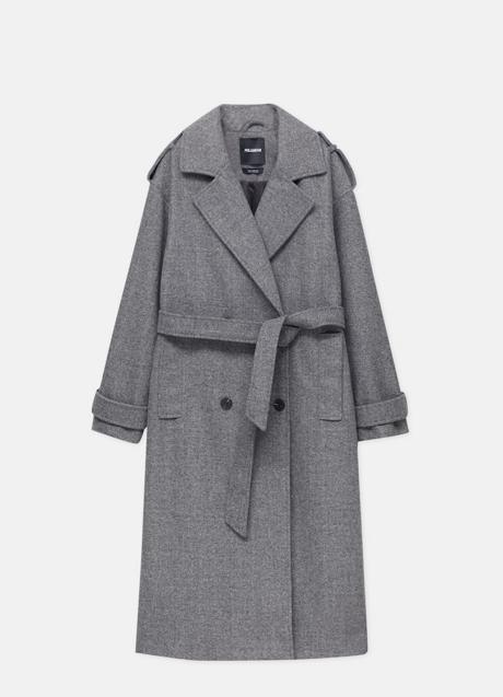 Imagen - Abrigo gris de paño de Pull & Bear (59,99 euros)