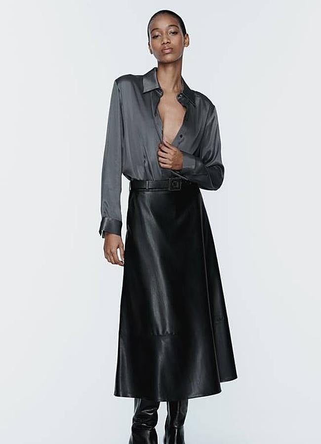 Imagen - Falda larga de cuero