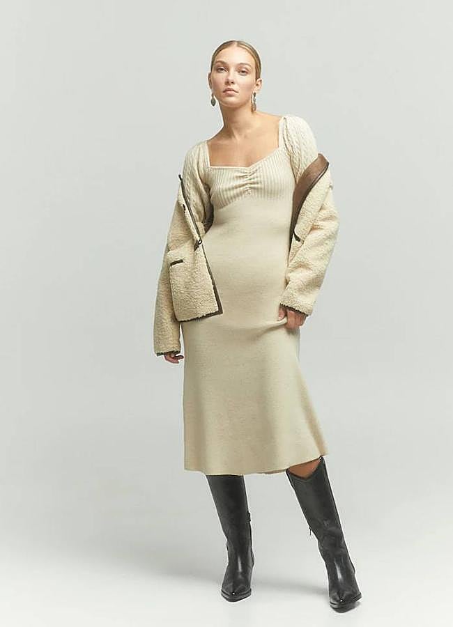 Imagen - Vestido de invierno con escote corazón