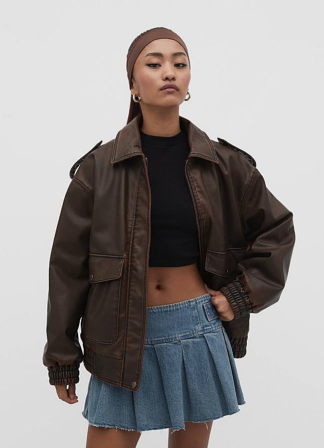 Imagen - Bomber efecto cuero vintage