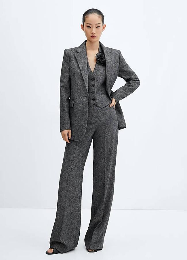 Imagen - Pantalón de traje con lana jaspeado