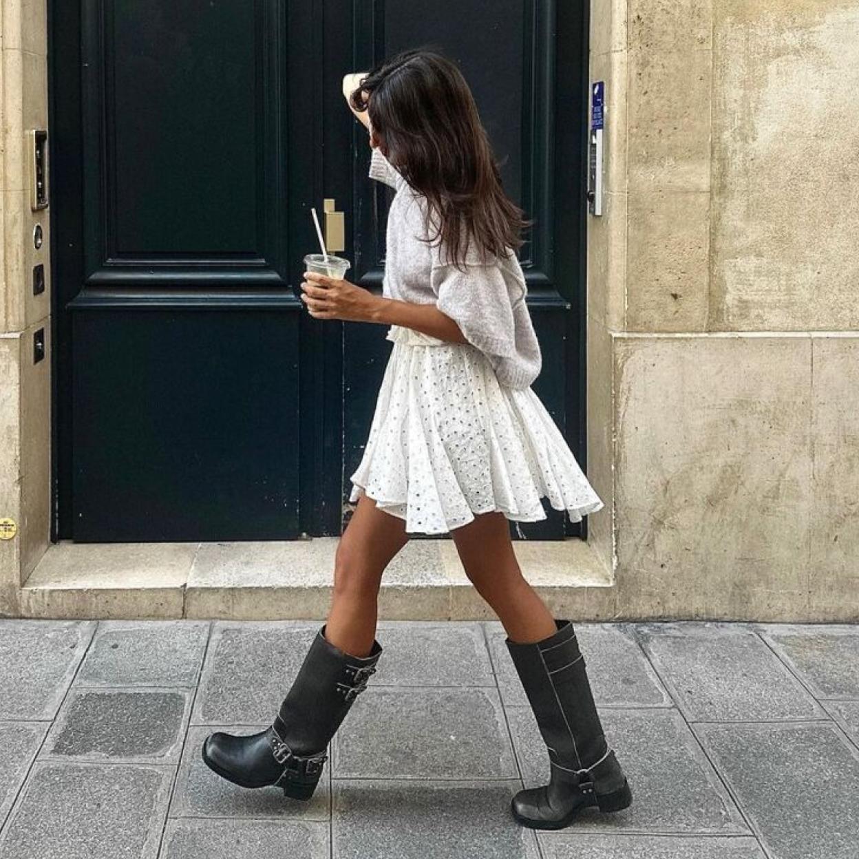 Un look con botas biker.