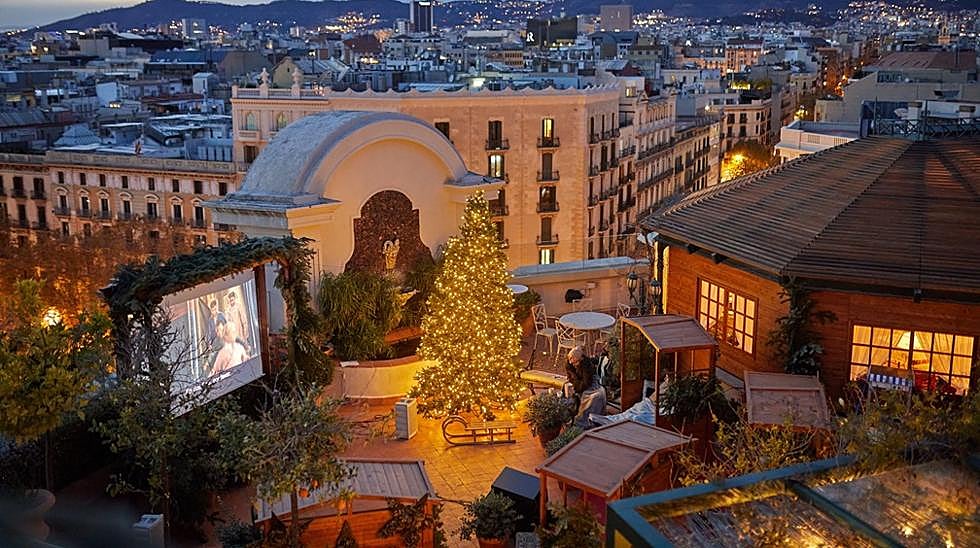 El Christmas Village de El Palace Barcelona.