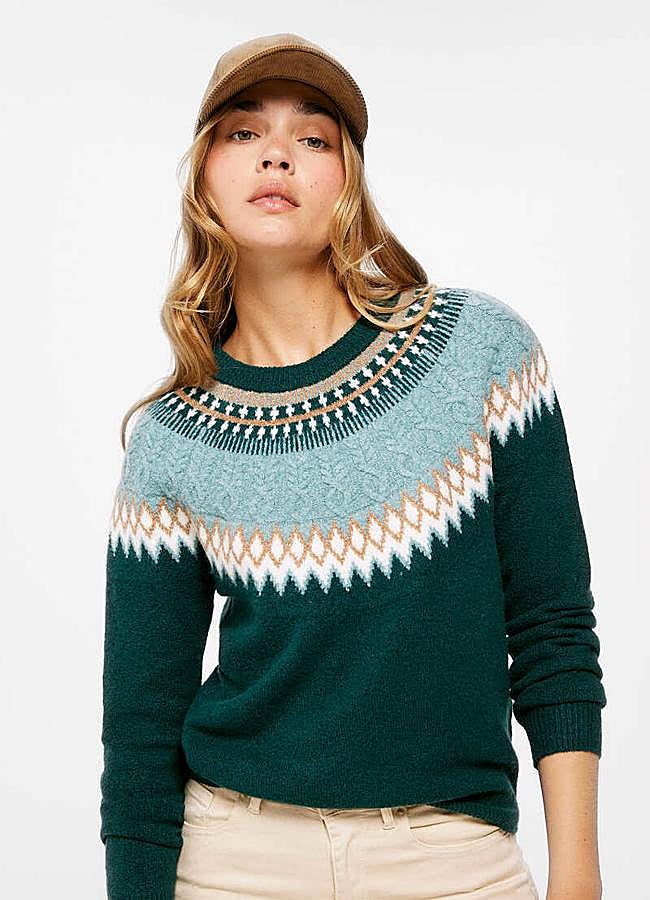 Imagen - Jersey con estampado invernal y detalles metalizados