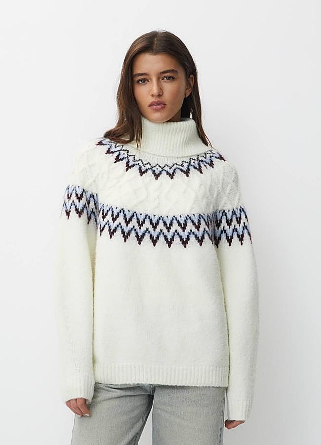 Imagen - Jersey con estampado invernal de cuello vuelto