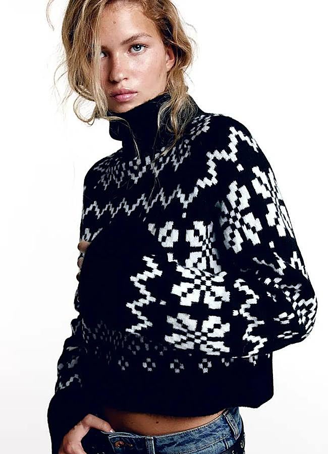 Imagen - Jersey con print invernal cropped
