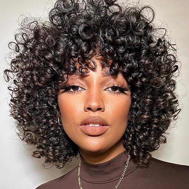 Corte de pelo rizado afro