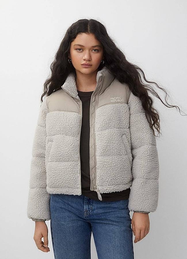 Imagen - Abrigo de borreguillo acolchado cropped