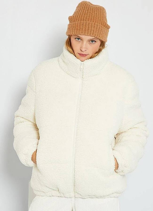 Imagen - Abrigo anorak de borreguillo acolchado