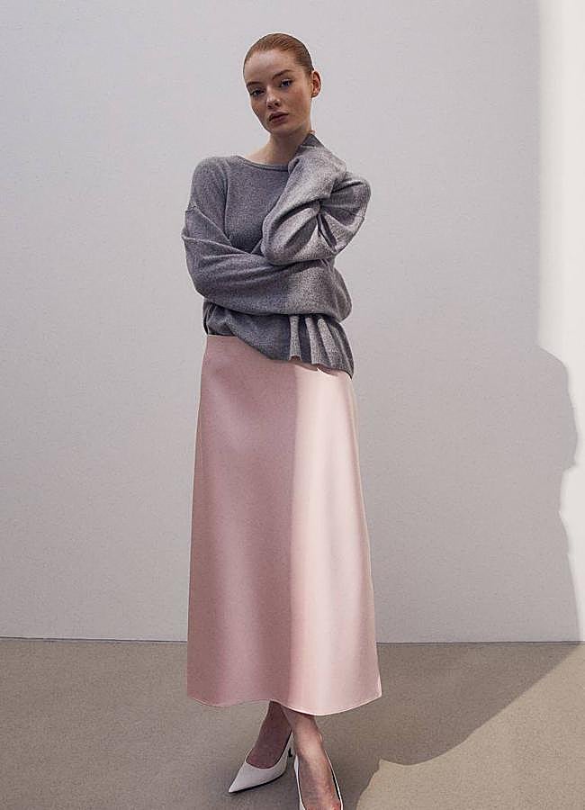 Imagen - Falda midi de satén