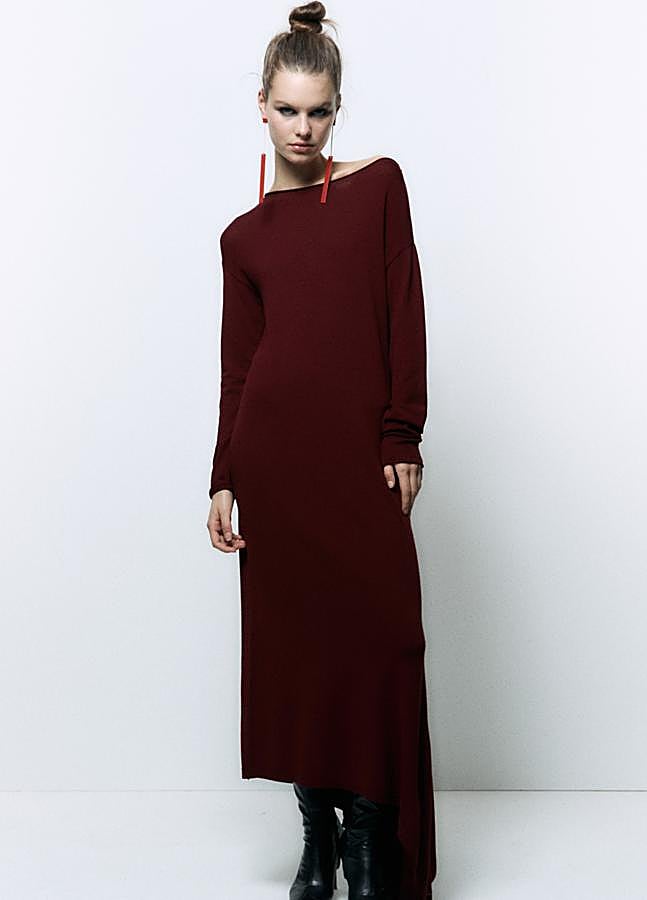 Imagen - Vestido largo con bajo asimétrico de manga larga de Sfera